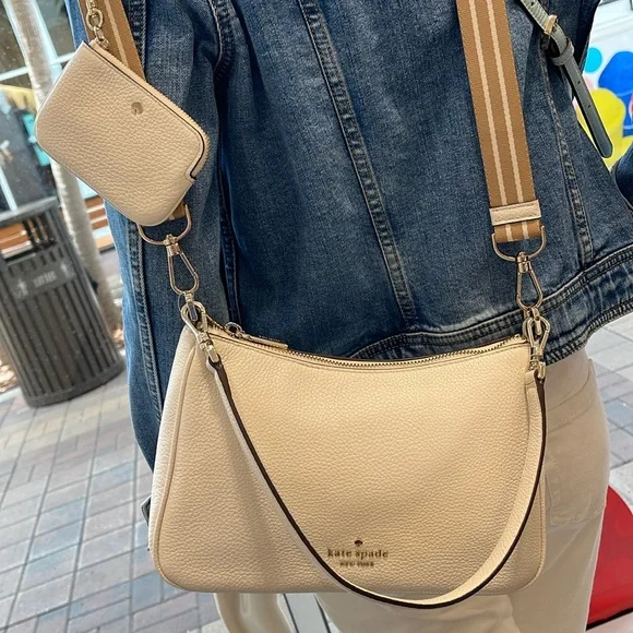 Kate Spade Rosie Shoulder Bag With Tech Attachment AirPod 
Parchment 
NWT - Picture 13 of 16